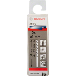Bosch Metal Drill Bit HSS-G (1mm - 16mm)