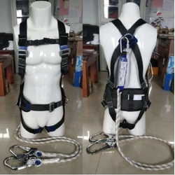 Safety Harness with Braided Rope Lanyard (Double Hook)