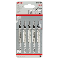 Bosch T 101 D Clean for Wood Jigsaw Blade (5pcs)