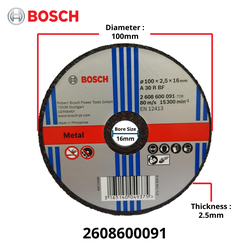 Bosch Expert for Metal Cutting Disc with Straight Center