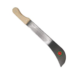 Panga machete curved wooden handle